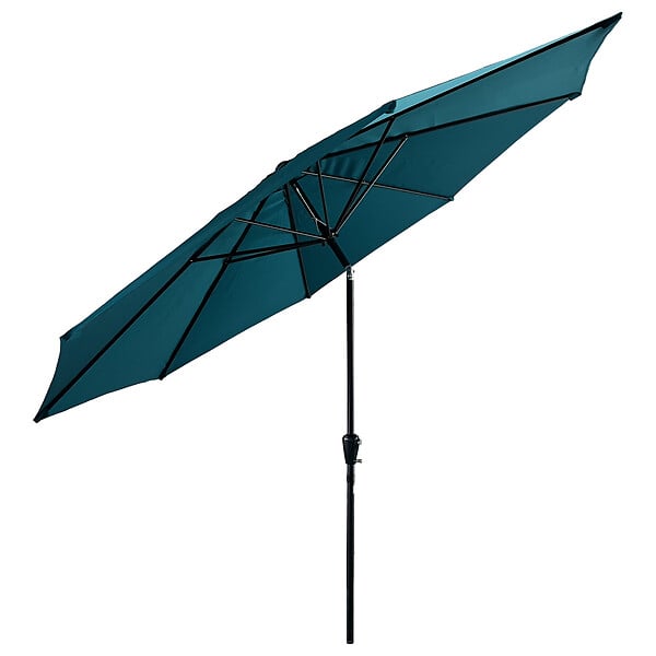 HAPPY GARDEN - Parasol droit HAPUNA rond 3,30m de diamètre bleu - large