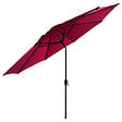 HAPPY GARDEN - Parasol droit HAPUNA rond 3,30m de diamètre fuchsia - vignette