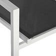 HAPPY GARDEN - Lot de 6 chaises en aluminium blanc - textilène gris - vignette