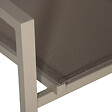 HAPPY GARDEN - Lot de 4 chaises en aluminium taupe - textilène taupe - vignette