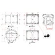NATUREL - Table d'appoint ronde de jardin en teck massif, 50x50x43 cm, fabrication artisanale, deux plateaux (NATOFTB5050R) - vignette