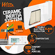 WARM TECH - Radiateur inertie céramique avec façade en verre 1500 W - IP24 - NF - Fil pilote 6 ordres - vignette