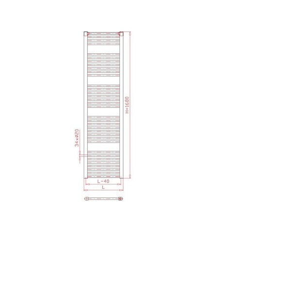 SIKO - Sèche serviette Thermal Trend blanc 168x60 cm (KD6001680) - large
