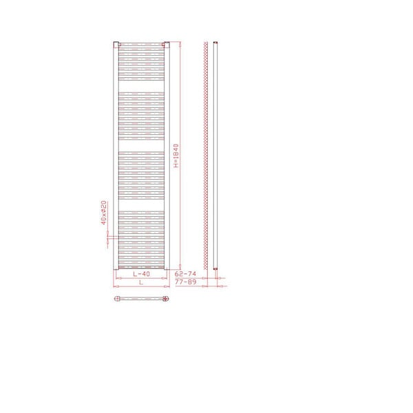 SIKO - Sèche serviette Thermal Trend blanc 185x60 cm (KD6001850) - large