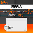 WARM TECH - Chauffage électrique mural 1500W - IP24 - fil pilote 6 ordres - vignette
