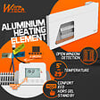 WARM TECH - Chauffage électrique mural 1500W - IP24 - fil pilote 6 ordres - vignette