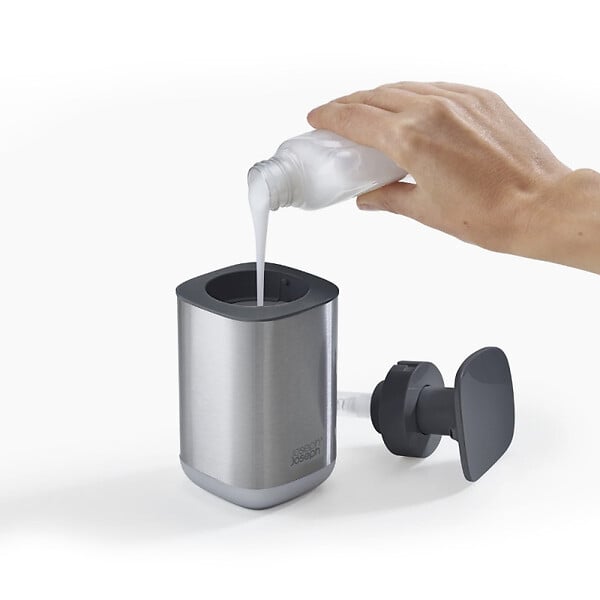 JOSEPH JOSEPH - Joseph Joseph Extend Egouttoir extensible avec bonde + distributeur à savon liquide, inox (85189) - large