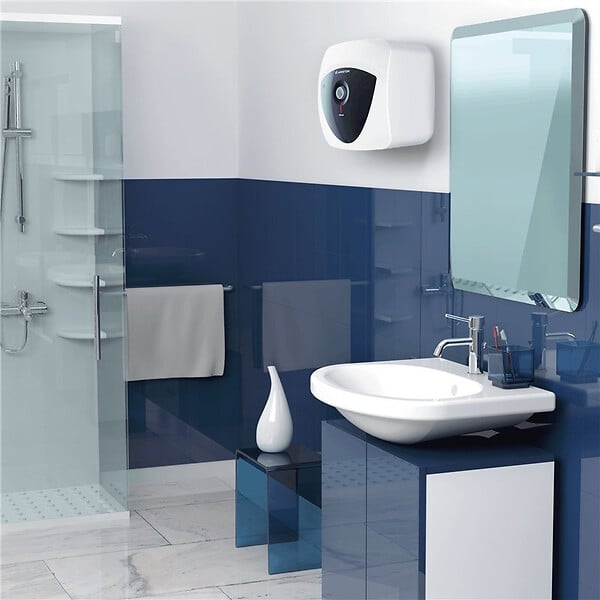 ARISTON - Chauffe-eau électrique sur-évier Andris Lux - 30 L  - Mural - 2000W - Blanc/noir - large
