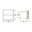 CATA - Cata E-100 GT Aérateur extracteur d'air simple flux, Fonction minuterie, Plaque avant en verre blanc (00900100) - vignette