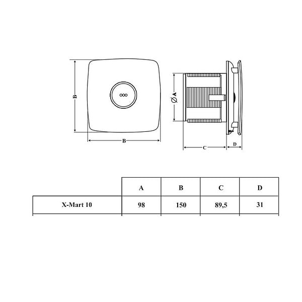 CATA - CATA - Aérateur de salle de bain (CATA X-MART 10) - large