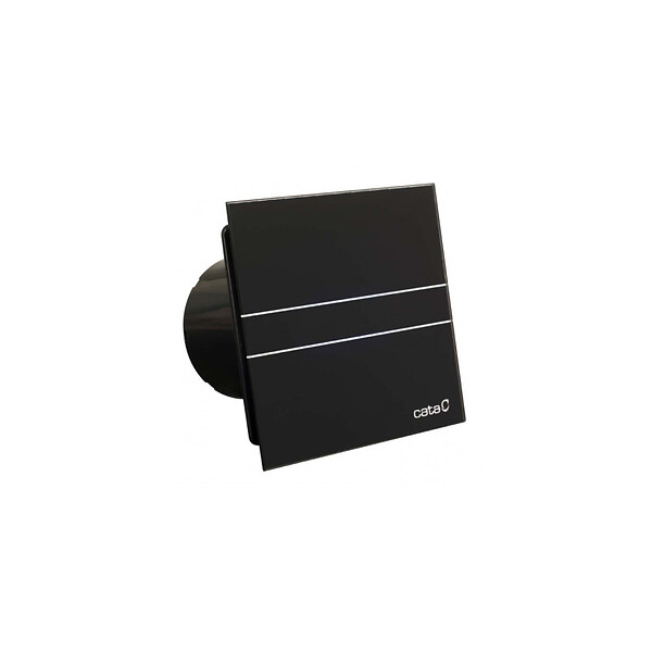 CATA - Cata E-100 GT BK Aérateur axial temporisé, Fonction standard, Plaque avant en verre, noir (00900502) - large