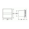 CATA - Cata E-100 GT BK Aérateur axial temporisé, Fonction standard, Plaque avant en verre, noir (00900502) - vignette