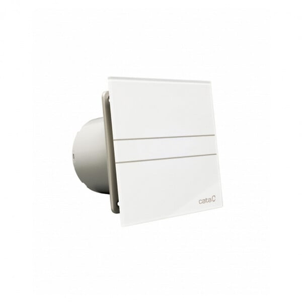 CATA - Cata E-100 G Aérateur extracteur d'air simple flux, Fonction standard, Plaque avant en verre blanc (00900000) - large
