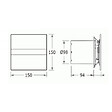 CATA - Cata E-100 G Aérateur extracteur d'air simple flux, Fonction standard, Plaque avant en verre blanc (00900000) - vignette