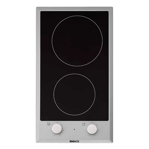 BEKO - Beko Plaque vitrocéramique 2 foyers, 30 cm, 6 niveaux de puissance, cadre inox (HDCC32200X) - large