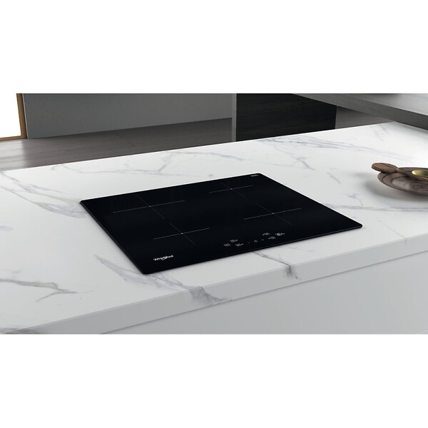 WHIRLPOOL - Whirlpool Plaque de cuisson à induction 220-240 V, 4 plaques, sécurité enfant, fonction 6ème sens, noir (WSQ7360NE) - large