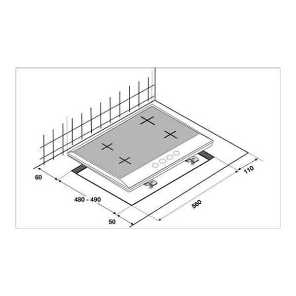 BEKO - Beko Plaque de cuisson à gaz en acier inoxydable, 58x51x4,6 cm, 4 zones (HIAG64225SX) - large