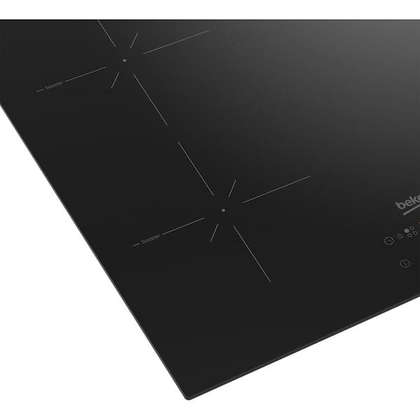 BEKO - Beko Plaque à induction 4 foyers, fonction PowerBoost, minuterie, sécurité enfant, arrêt automatique, noire (HII64400SMT) - large