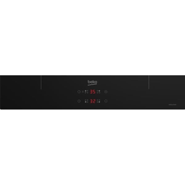 BEKO - Beko Plaque à induction 4 foyers, fonction PowerBoost, minuterie, sécurité enfant, arrêt automatique, noire (HII64400SMT) - large