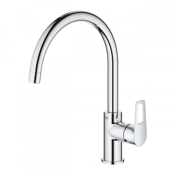GROHE - Grohe Kit Evier de cuisine K700 sous-plan 540x440mm Acier inoxydable + Mitigeur Bauloop Col de cygne, Chrome (31574SD1-SET1) - large