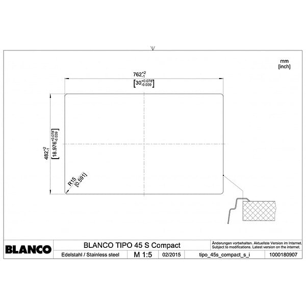 BLANCO - Blanco Évier TIPO 45 S Compact 780x500 mm, inox brillant - large
