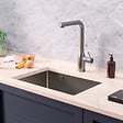 CERAMIA - Ceramia Timeless Évier de cuisine sous plan inox 304, 1 bac, 55x45x21 cm, Gun Metal brossé PVD - vignette
