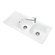 VILLEROY ET BOCH - Villeroy & Boch Windsor Évier à poser 121x61cm, 2 cuves avec égouttoir réversible (33900101) - vignette