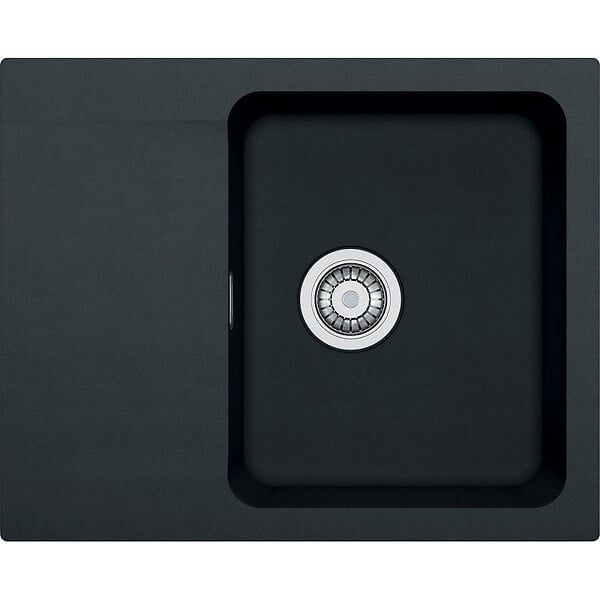 FRANKE - Franke Orion Évier avec égouttoir réversible OID (611-62), Tectonite, 62x50cm, Noir (OID611-62C) - large
