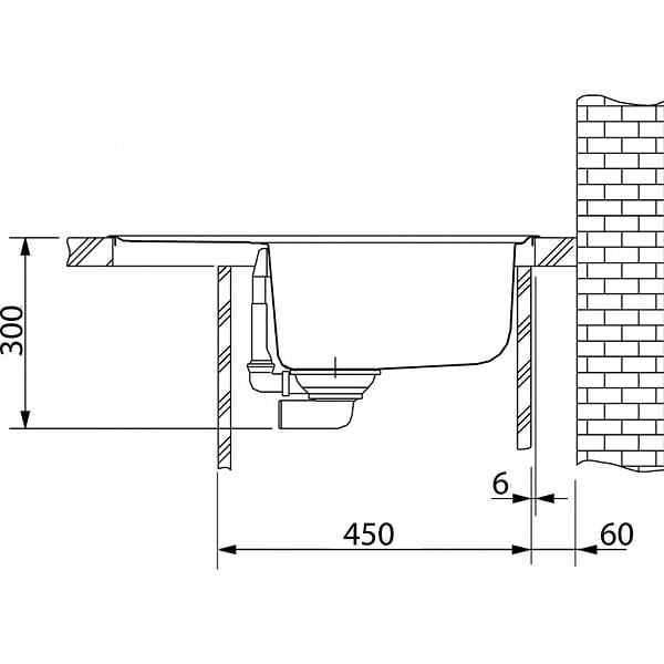 FRANKE - Franke Orion Évier avec égouttoir réversible OID (611-62), Tectonite, 62x50cm, Noir (OID611-62C) - large
