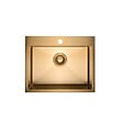 CERAMIA - Ceramia Timeless Évier de cuisine encastrable inox 304, 1 bac , 55x45x21 cm, Or brossé PVD - vignette