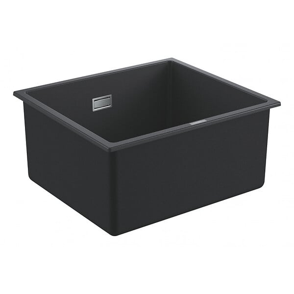 GROHE - Grohe Kit Evier Quartz Noir Granite K700 417 x 366mm + Mitigeur Minta Noir col de cygne pivotant à 360° (31653AP0-SET6) - large