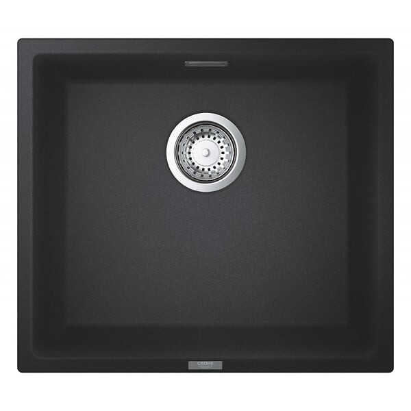 GROHE - Grohe Kit Evier Quartz Noir Granite K700 417 x 366mm + Mitigeur Minta Noir col de cygne pivotant à 360° (31653AP0-SET6) - large