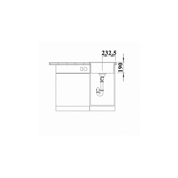 BLANCO - Blanco Evier DALAGO 45 PuraDur en Silgranit avec vidage automatique 46.5x51cm, Blanc (517160) - large