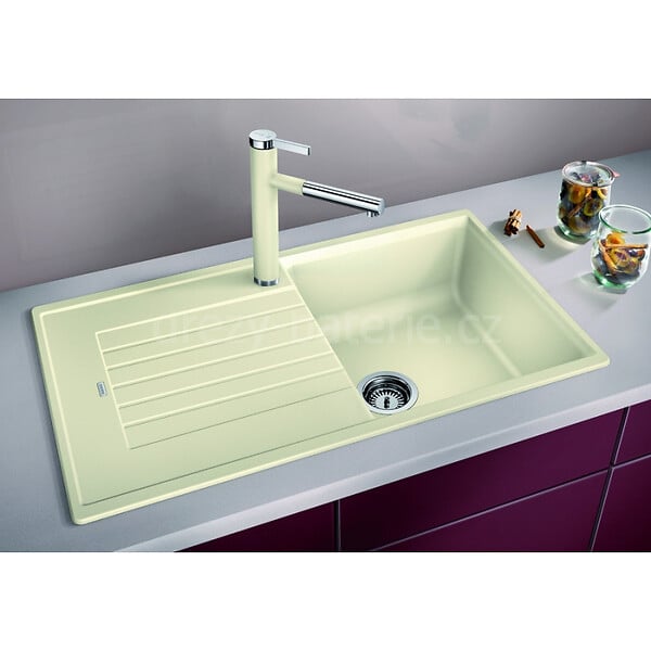 BLANCO - Blanco ZIA 5 S - évier en composite de granit SILGRANIT PuraDur avec égouttoir, couleur anthracite - large
