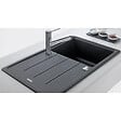 FRANKE - Franke Basis BFG 611-97 Evier 97x50cm avec égouttoir réversible, Fragranit +, Onyx (BFG611-97ON) - vignette