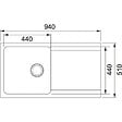 FRANKE - Franke Orion - OID 611 évier de cuisine à encastrer Tectonite® Blanc Artic - vignette