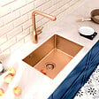 CERAMIA - Ceramia Timeless Évier de cuisine sous plan inox 304, 1 bac, 55x45x21 cm, Cuivre brossé PVD - vignette