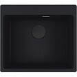 FRANKE - Franke Maris MRG 610-54 Evier à encastrer 59x50cm, avec bonde et siphon gain de place, en Fragranit+, Noir mat + Cache bonde - vignette