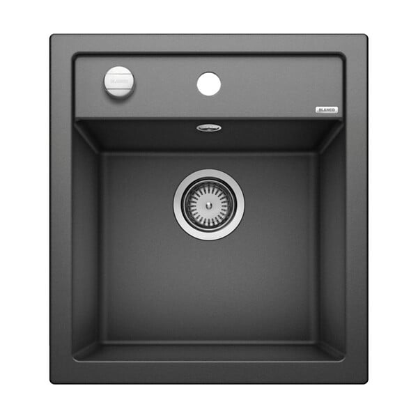 BLANCO - Blanco Evier DALAGO 45 PuraDur en Silgranit avec vidage automatique 46.5x51cm, Anthracite (517156) - large