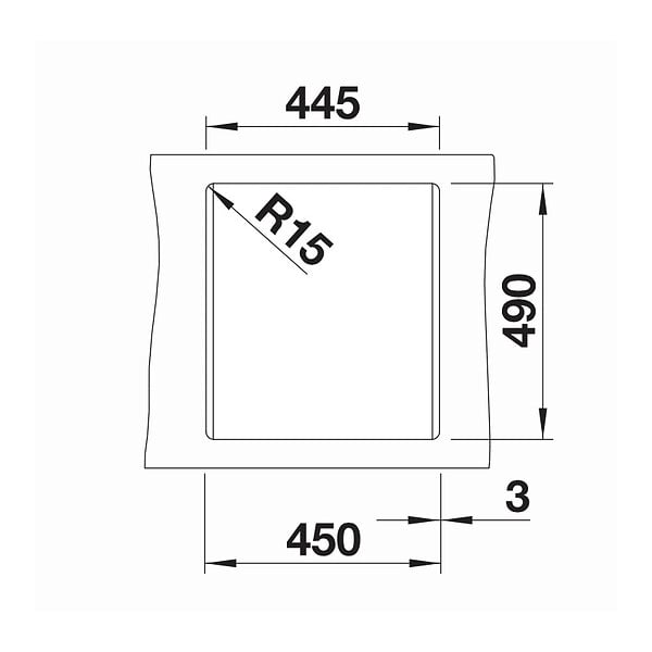 BLANCO - Blanco Evier DALAGO 45 PuraDur en Silgranit avec vidage automatique 46.5x51cm, Anthracite (517156) - large