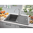 GROHE - Grohe K400 Evier en quartz composite avec égouttoir réversible 780x500 mm, gris granite (G31639AT0-G) - vignette