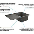 GROHE - Grohe K400 Evier en quartz composite avec égouttoir réversible 780x500 mm, gris granite (G31639AT0-G) - vignette