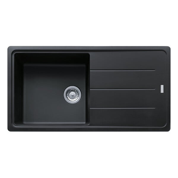 FRANKE - Basis BFG 611-97 Evier 97x50cm avec égouttoir réversible, Fragranit +, Onyx (BFG611-97ON) - large