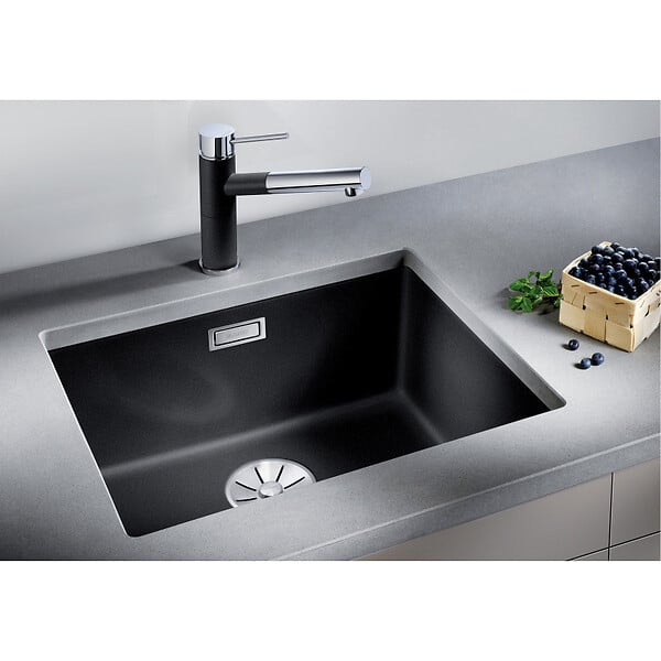 BLANCO - Blanco Evier Subline 500-U en Silgranit PuraDur sous-plan 53x46cm, Noir (525995) - large