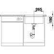 BLANCO - Blanco Evier Subline 500-U en Silgranit PuraDur sous-plan 53x46cm, Noir (525995) - vignette
