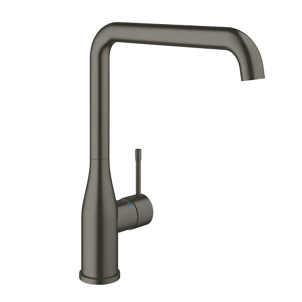 SWISS AQUA TECHNOLOGIES - Swiss Aqua Technologies /Grohe, Set Aurum Évier de cuisine encastrable inox, 68x45x21 cm + Essence Mitigeur monocommande, Gun Metal brossé - large
