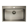 SWISS AQUA TECHNOLOGIES - Swiss Aqua Technologies /Grohe, Set Aurum Évier de cuisine encastrable inox, 68x45x21 cm + Essence Mitigeur monocommande, Gun Metal brossé - vignette