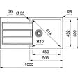 FRANKE - Franke Sirius 2.0 S2D 611-100 Tectonite évier à encastrer 1 bac XL avec égouttoir Blanc - vignette