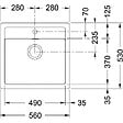 FRANKE - Franke Sirius - SID 610/560 Tectonite® Carbone Evier (114.0264.011) - vignette