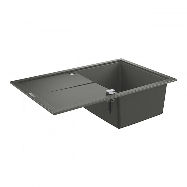 GROHE - Grohe Set Evier K400 en quartz composite avec égouttoir réversible 780x500 mm, Gris granite + Mitigeur monocommande - large
